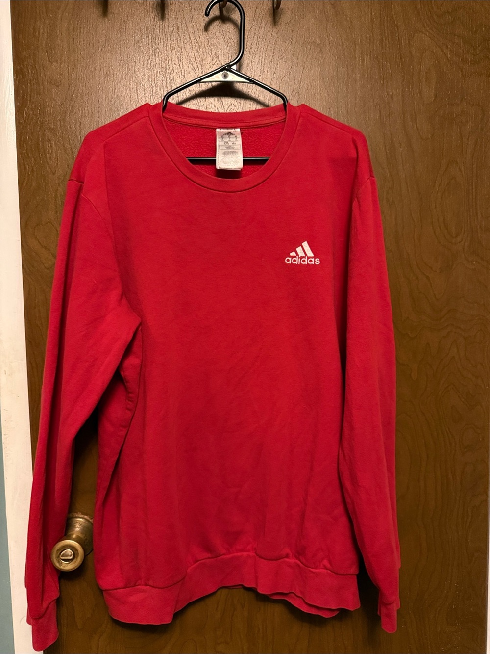 adidas Red Logo Crewneck Sweatshirt size XL
